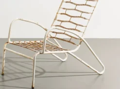 Pamono Set of Italian Deck Chair with Ottoman, 1950s><noscript><img width=