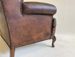 Clearance Pamono Set of Leather Sofa and Chair, Portugal, 1960s