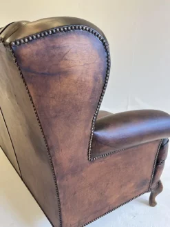 Clearance Pamono Set of Leather Sofa and Chair, Portugal, 1960s