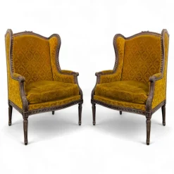 Pamono Set of Louis XVI Style Wing Chairs> Lounge Chairs & Armchairs