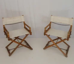 Pamono Set of McGuire Director's Chairs, 1950s