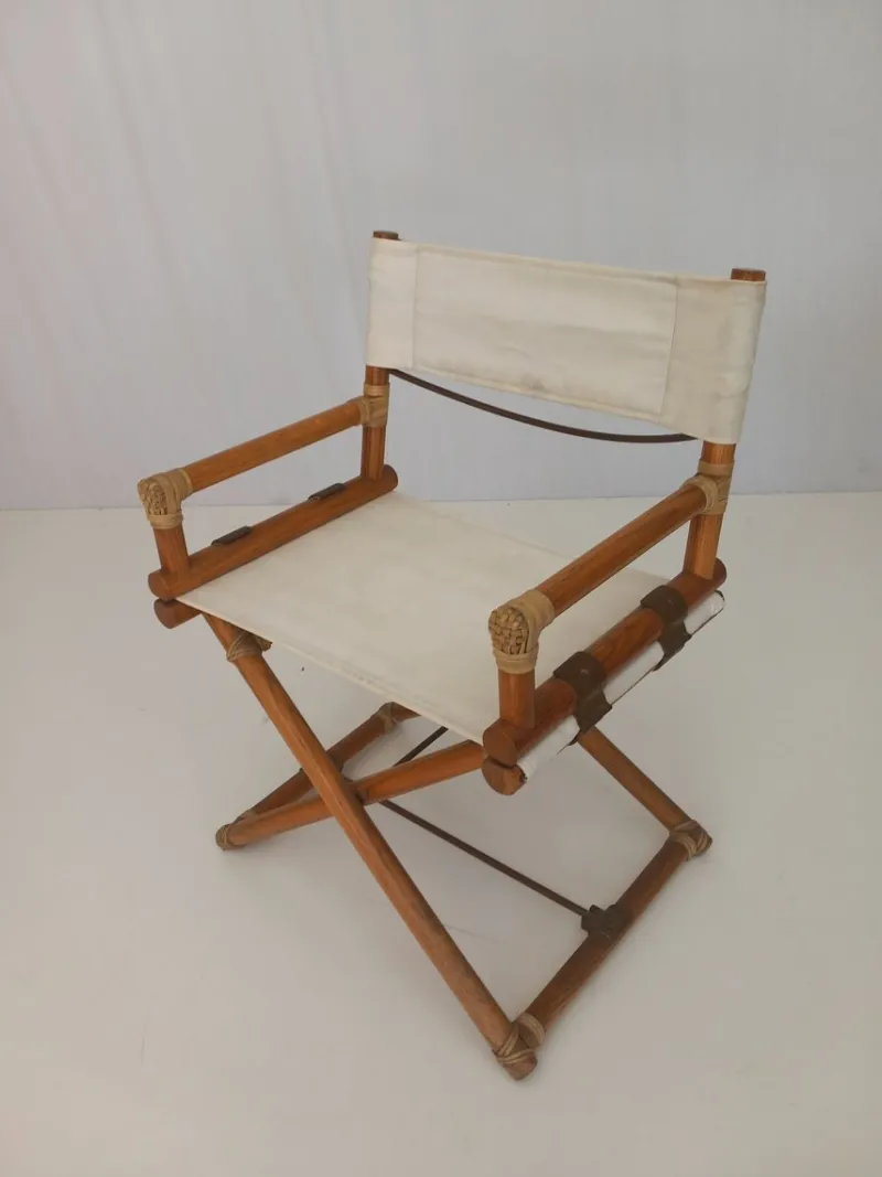 Pamono Set of McGuire Director's Chairs, 1950s
