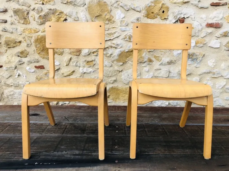 Pamono Set of Mid-Century Bentwood Children Chairs