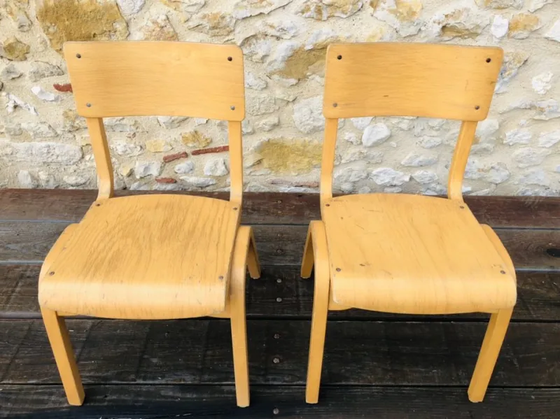 Pamono Set of Mid-Century Bentwood Children Chairs