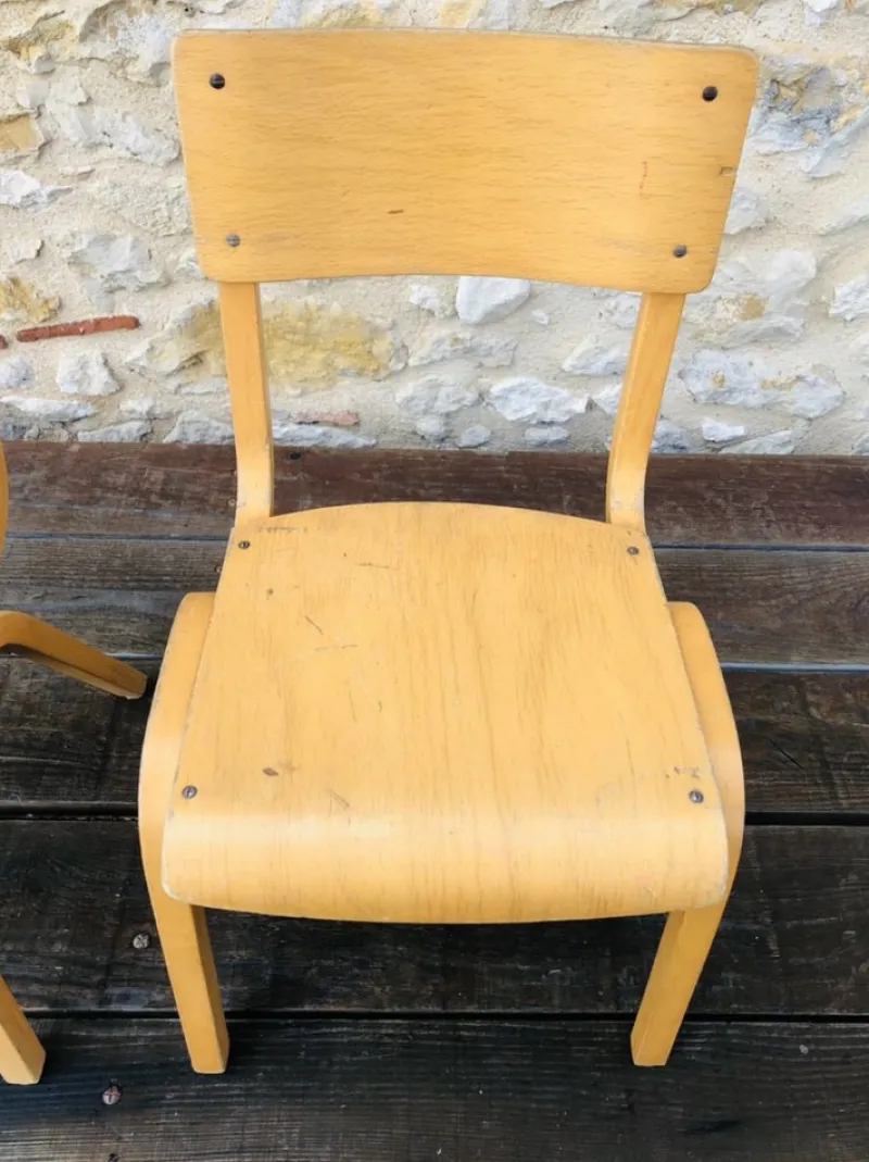 Pamono Set of Mid-Century Bentwood Children Chairs