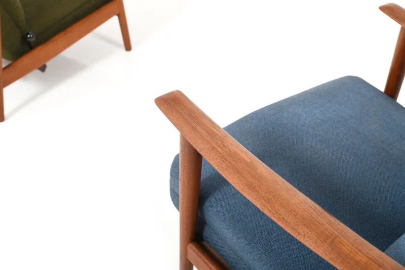 Pamono Set of Mid-Century Danish Teak Reclining Lounge Chairs, 1960s> Lounge Chairs & Armchairs