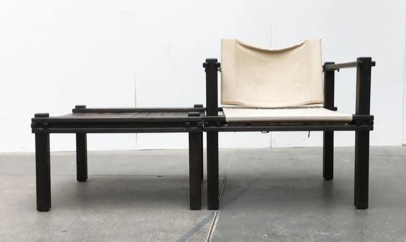New Pamono Set of Mid-Century Farmer Series Chair & Table Set by Gerd Lange for Bofinger, 1960s