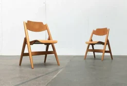 Hot Pamono Set of Mid-Century German SE 18 Children Folding Chairs by Egon Eiermann for Wilde+spieth, 1950s