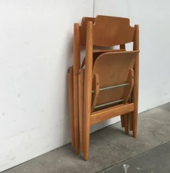 Hot Pamono Set of Mid-Century German SE 18 Children Folding Chairs by Egon Eiermann for Wilde+spieth, 1950s