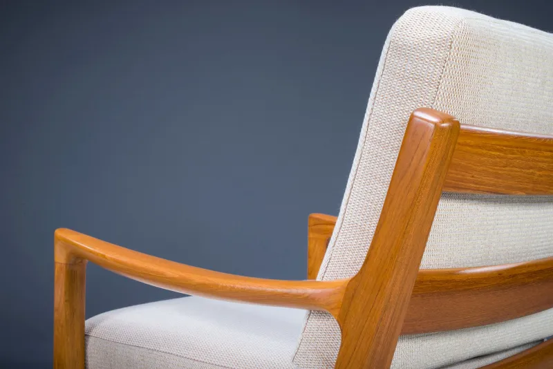 Pamono Set of Mid-Century Teak Senator Lounge Chairs by Ole Wanscher> Daybeds & Chaises Lounges
