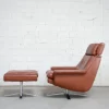 Pamono Set of Model 802 Lounge Chair and Ottoman by Werner Langenfeld for ESA, 1970s> Living Room Sets