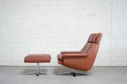 Pamono Set of Model 802 Lounge Chair and Ottoman by Werner Langenfeld for ESA, 1970s> Living Room Sets