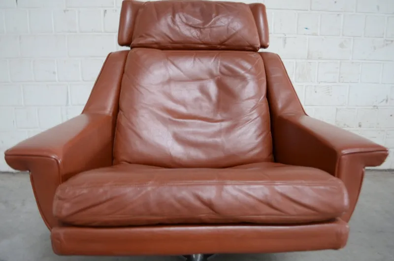 Pamono Set of Model 802 Lounge Chair and Ottoman by Werner Langenfeld for ESA, 1970s> Living Room Sets