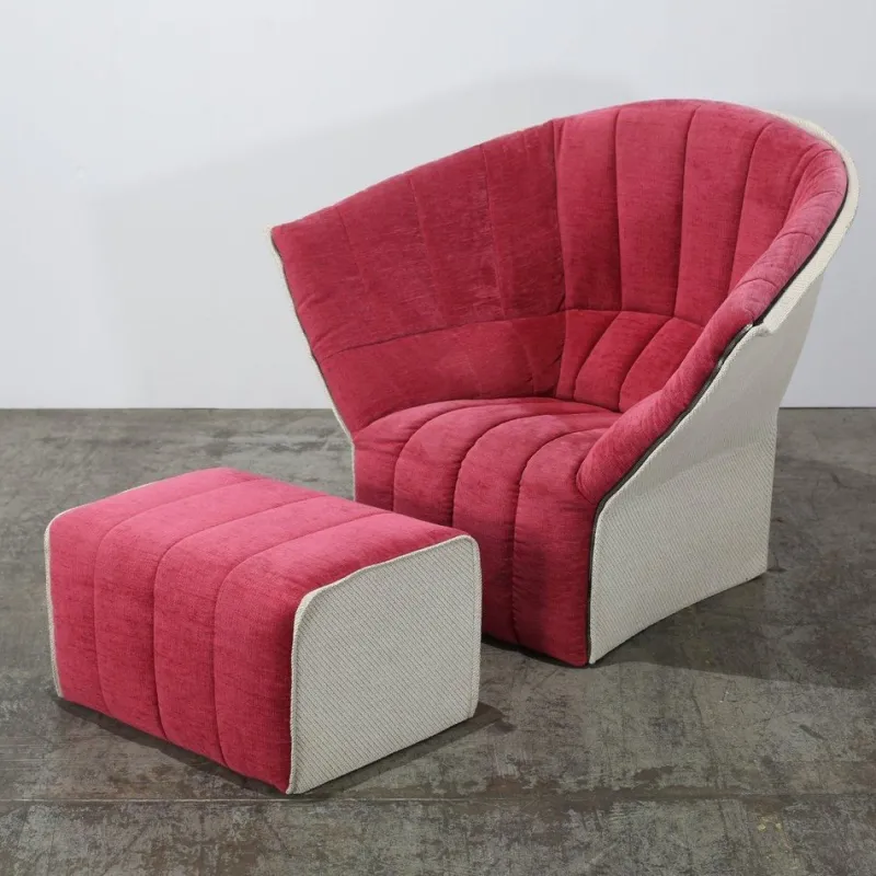 Pamono Set of Moël Armchair and Ottoman attributed to Inga Sempé for Ligne Roset, Set of 2> Lounge Chairs & Armchairs