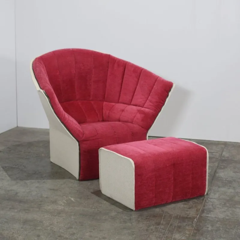 Pamono Set of Moël Armchair and Ottoman attributed to Inga Sempé for Ligne Roset, Set of 2> Lounge Chairs & Armchairs
