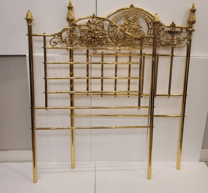 Pamono Set of Napoleon III Style Bed Headboards in Gilt Bronze, France, 1890s> Beds & Bedroom Sets