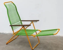 Clearance Pamono Set of Outdoor Deck Chairs with Corded PVC, 1960s