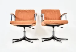Pamono Set of P126 Office Chairs attributed to Osvaldo Borsani for Tecno, 1970s><noscript><img width=