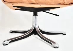 Pamono Set of P126 Office Chairs attributed to Osvaldo Borsani for Tecno, 1970s><noscript><img width=