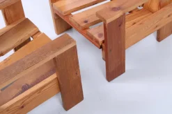 Pamono Set of Pine Crate Wood Children's Chairs in the style of Gerrit Rietveld, 1980s><noscript><img width=