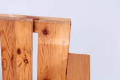 Pamono Set of Pine Crate Wood Children's Chairs in the style of Gerrit Rietveld, 1980s><noscript><img width=