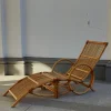Sale Pamono Set of Rattan Lounger and Ottoman, 1980s