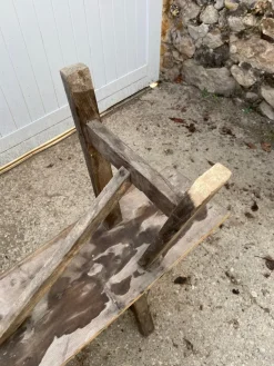 Best Pamono Set of Rustic Wood Farm Benches, 1950
