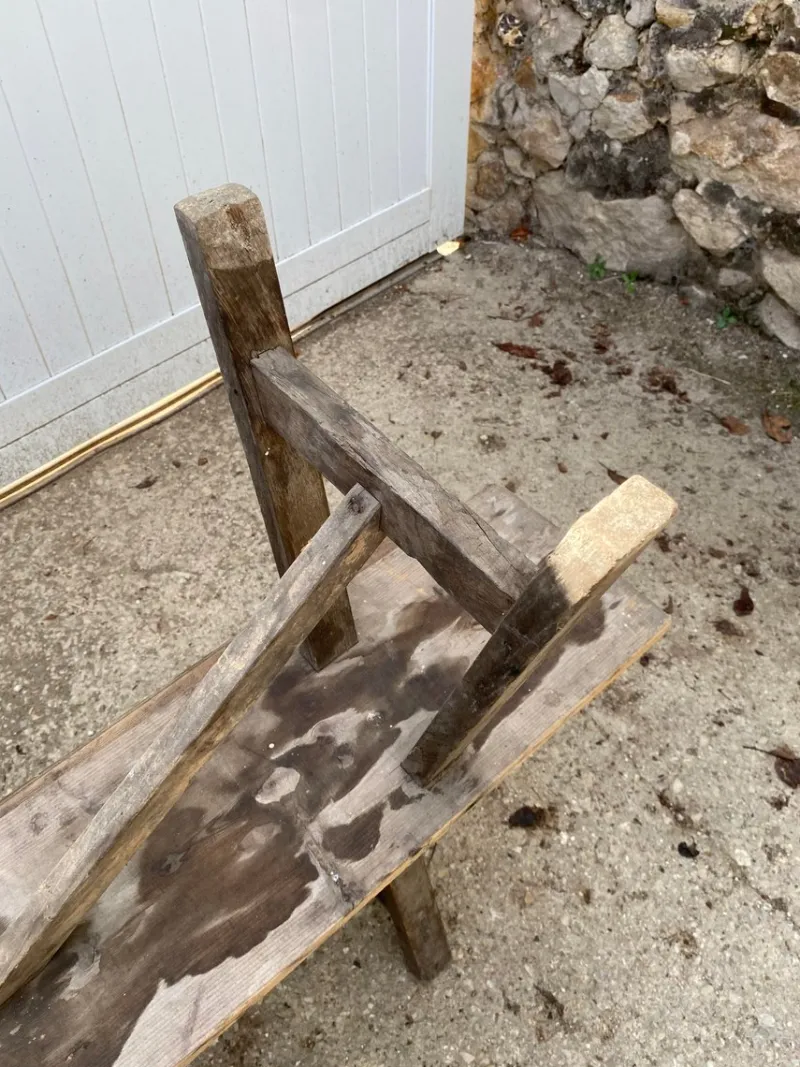 Best Pamono Set of Rustic Wood Farm Benches, 1950