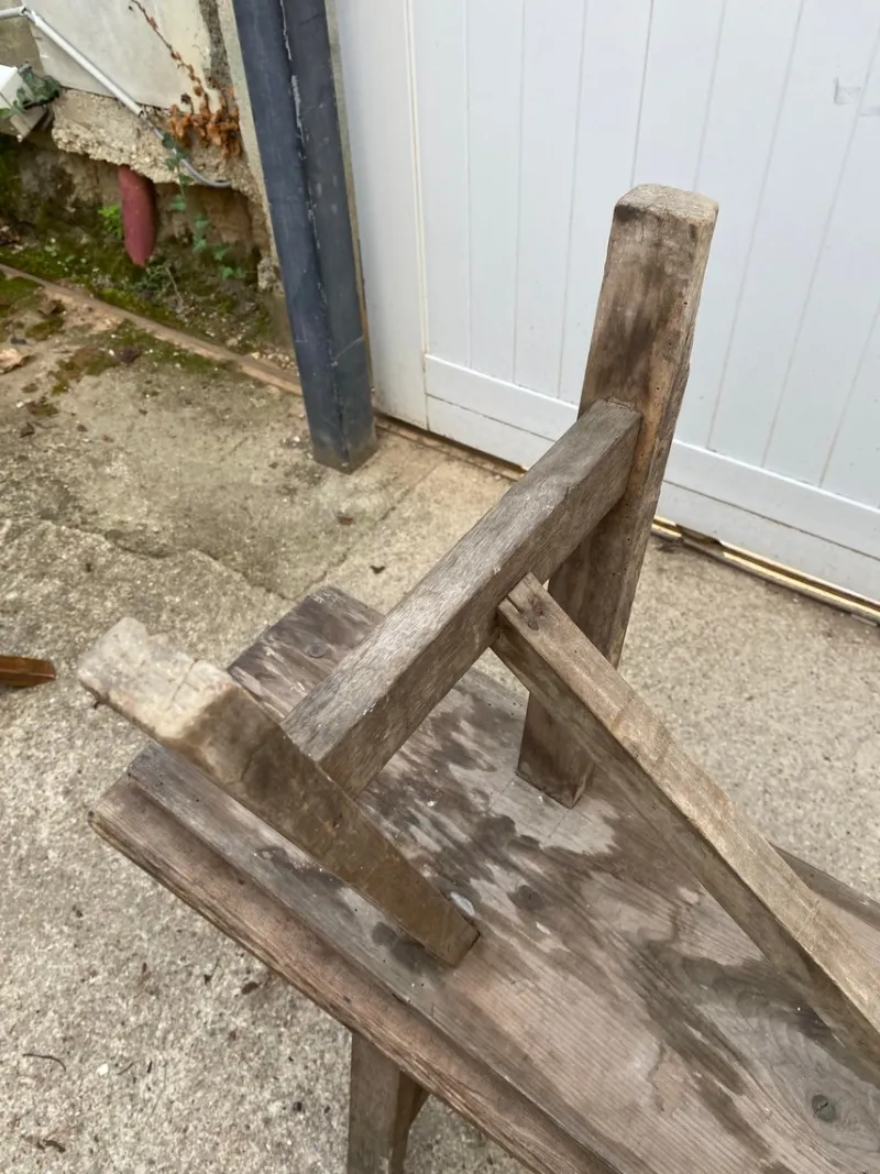 Best Pamono Set of Rustic Wood Farm Benches, 1950