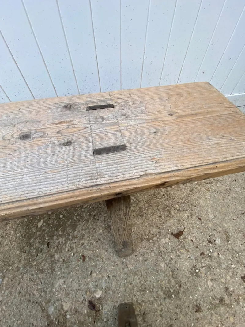 Best Pamono Set of Rustic Wood Farm Benches, 1950