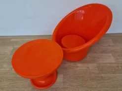 Pamono Set of Skopa Lounge Chair & Table by Ole Gjerløv Knudsen & Torben Lind for Ikea, 1976><noscript><img width=
