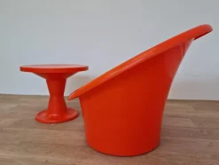 Pamono Set of Skopa Lounge Chair & Table by Ole Gjerløv Knudsen & Torben Lind for Ikea, 1976><noscript><img width=