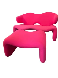 Outlet Pamono Set of Sofa and Foot Stool by Olivier Mourgue for Airborne, 1960s