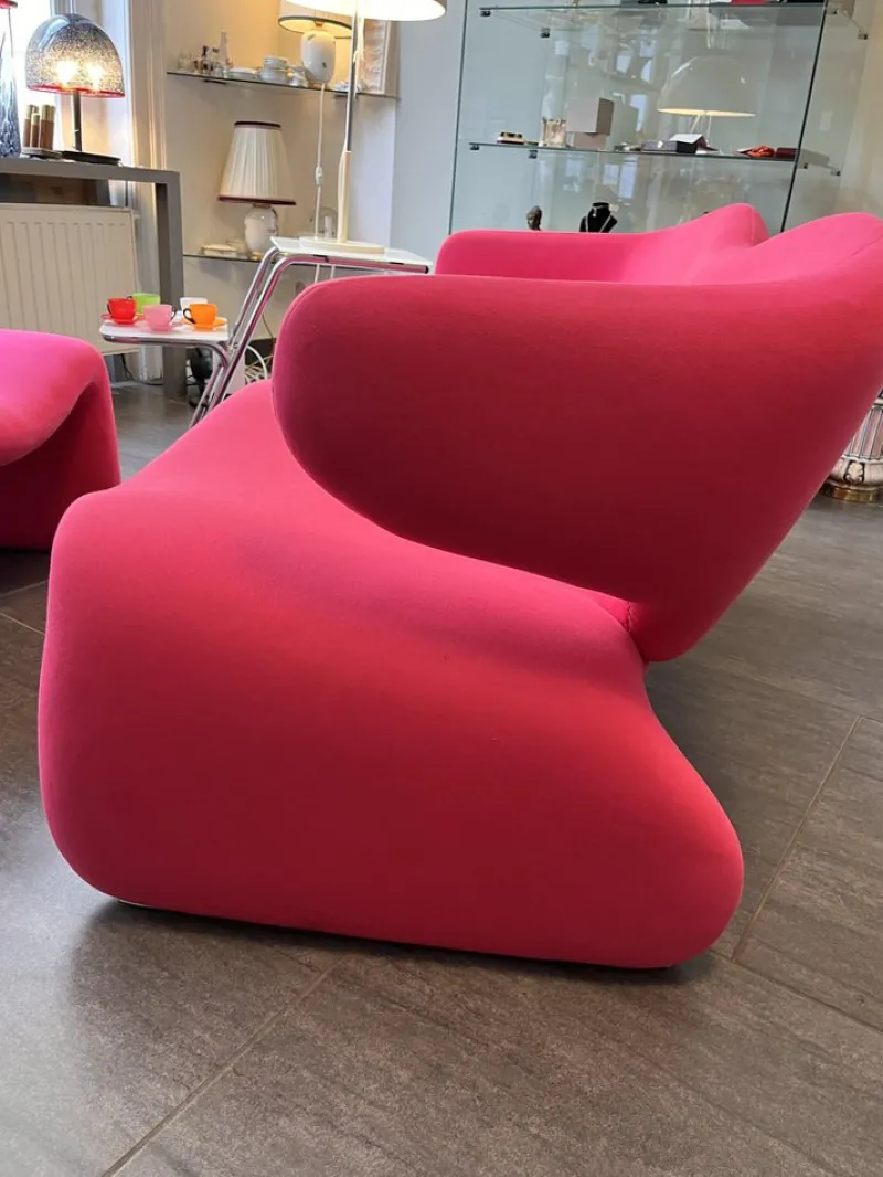 Outlet Pamono Set of Sofa and Foot Stool by Olivier Mourgue for Airborne, 1960s
