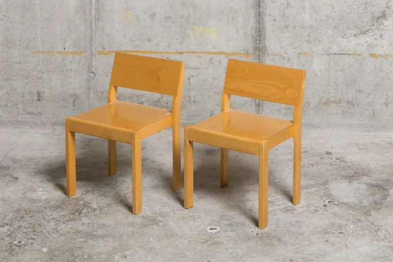 Outlet Pamono Set of Stackable Childrens Chairs Model 611 by Alvar Aalto for Artek, 1950s