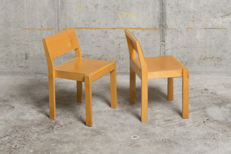 Outlet Pamono Set of Stackable Childrens Chairs Model 611 by Alvar Aalto for Artek, 1950s