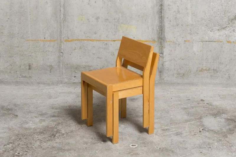 Outlet Pamono Set of Stackable Childrens Chairs Model 611 by Alvar Aalto for Artek, 1950s
