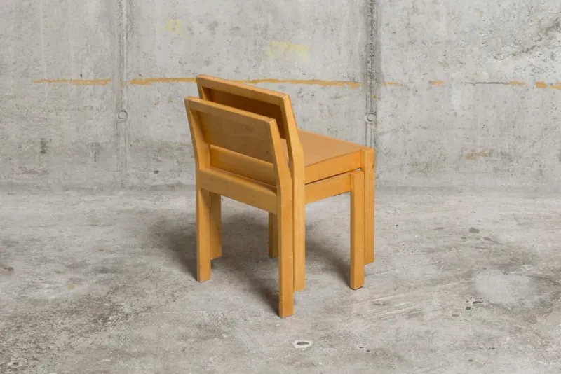 Outlet Pamono Set of Stackable Childrens Chairs Model 611 by Alvar Aalto for Artek, 1950s