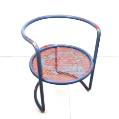 Clearance Pamono Set of Steel Tube Armchairs with Perforated Sheet Seat, 1960s
