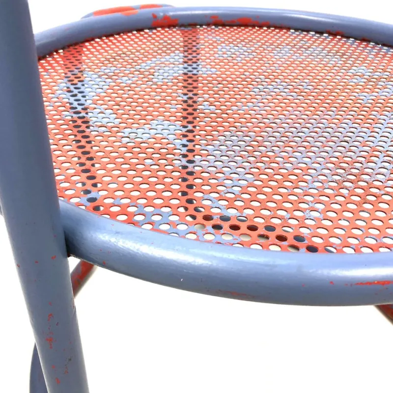 Clearance Pamono Set of Steel Tube Armchairs with Perforated Sheet Seat, 1960s