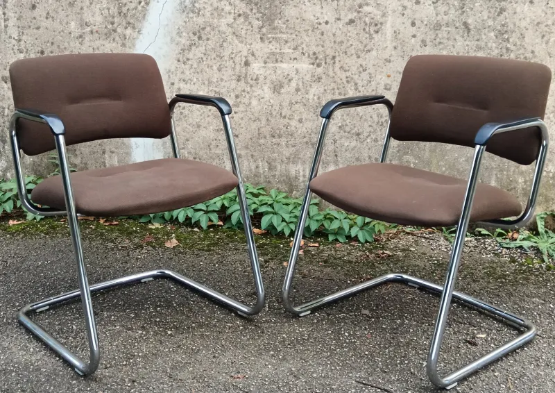 Clearance Pamono Set of Steelcase Office Chairs from Strafor, France, 1980s