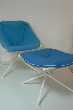 Pamono Set of Sun Day Garden Chair and Stool by Simon Desanta for Rosenthal, 1980s> Garden Seating
