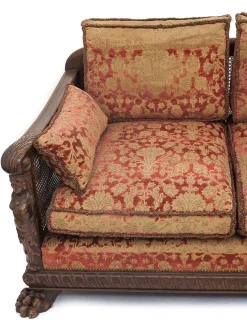 New Pamono Set of 19th Century Renaissance Sofa and Armchair in Walnut