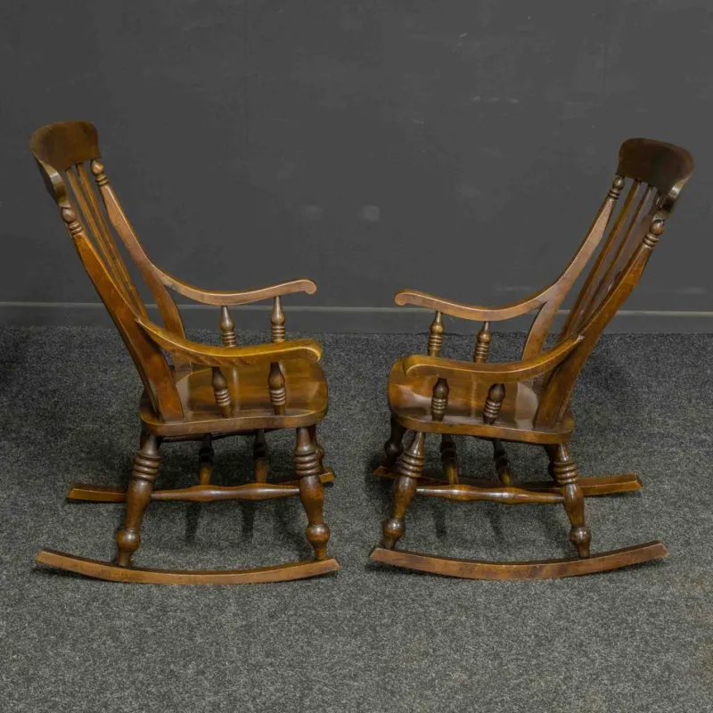 Best Pamono Set of Victorian Rocking Chairs