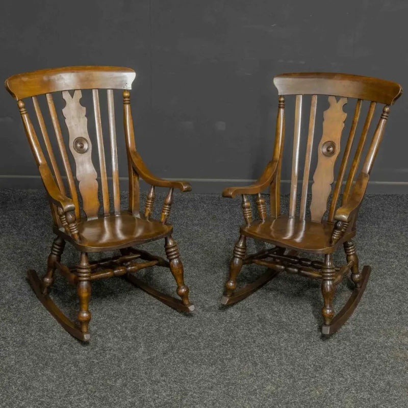 Best Pamono Set of Victorian Rocking Chairs