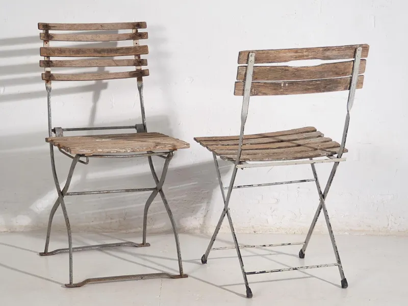 Pamono Set of Vintage Folding Garden Chairs, 1920> Garden Seating