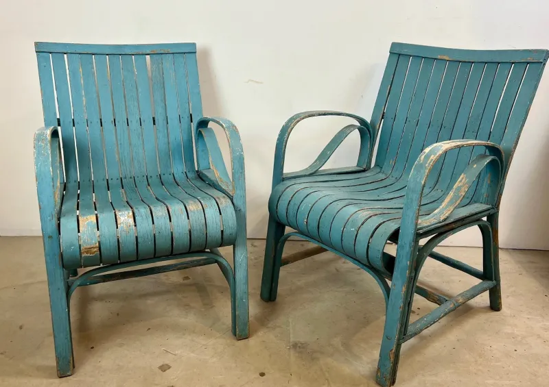 New Pamono Set of Vintage Garden Chairs