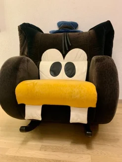 Hot Pamono Set of Vintage Goofy Rocking Chair and Footstool by Bretz, 1990s