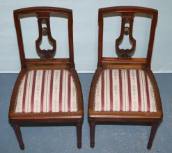 Pamono Set of Vintage Hardwood Dining Chairs with Carved Detail><noscript><img width=