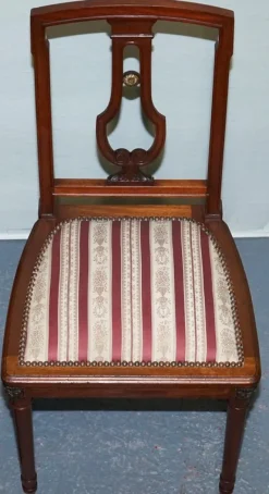 Pamono Set of Vintage Hardwood Dining Chairs with Carved Detail><noscript><img width=